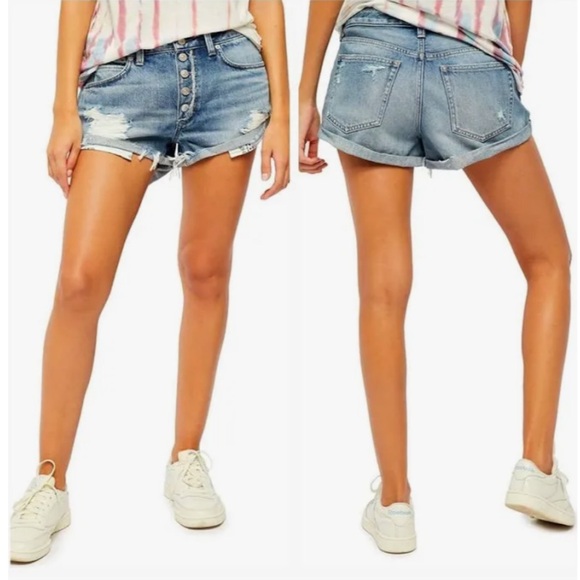 We The Free Denim and Charcoal Jean Shorts - Picture 12 of 13